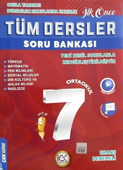 7. Sınıf Tüm Dersler Soru Bankası İlk Önce Yayıncılık