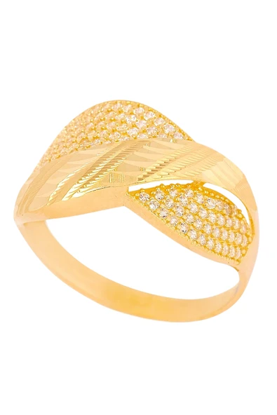 Cigold Taşlı Yüzük 14 Ayar Altın 3.00 Gr OA-C12101029141 - 3