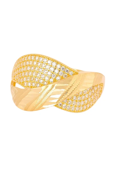 Cigold Taşlı Yüzük 14 Ayar Altın 3.00 Gr OA-C12101029141 - 4