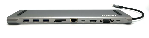 Beek USB Tip C Docking Station, 11 Port Beek 11 in 1 USB Tip C Docking Station, PD3.0 charging,