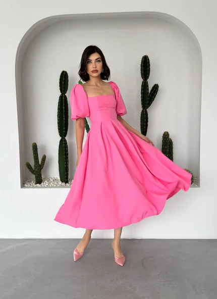 Lucky Life Kadın Benjamin Çan Etekli Midi Boy Elbise - Resim 6