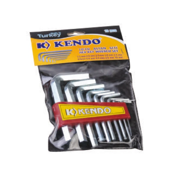 Kendo Poşetli 6 Köşe Alyan Seti 10 Parça TdrTR
