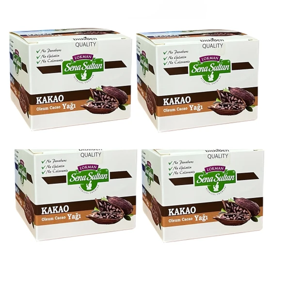 4 Adet Saf Kakao Yağı 100 ml, Lokman Sena Sultan