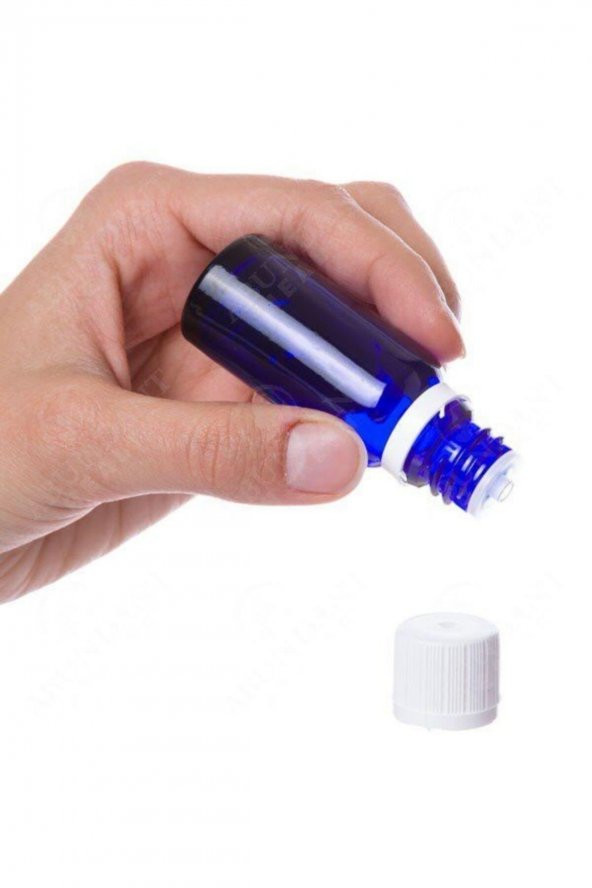 Mavi Cam Şişe 10 ml Içten Damlalıklı 50 Adet - 1