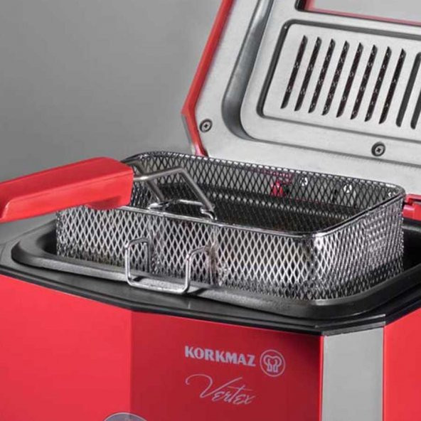 Korkmaz Vertex Fritöz Kırmızı A486-02 - 2