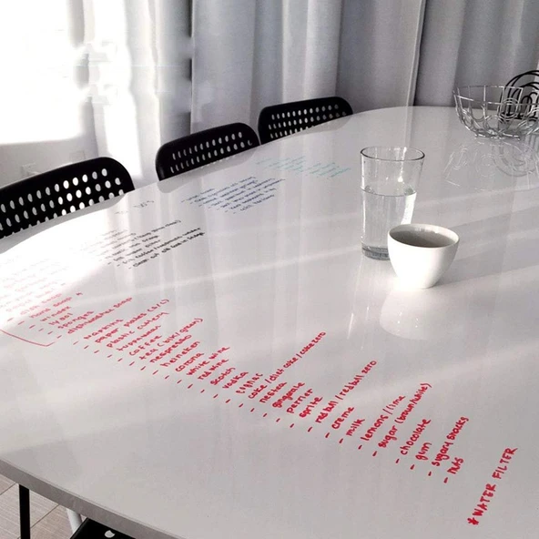 Brokoli Home Kendinden Yapışkanlı Şeffaf Tahta Filmi Çocuk Yazı Tahtası  - 5 Metre x 60 cm - 2