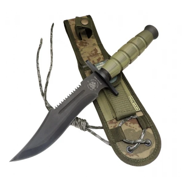 Halmak 0698 Haki  30cm -  Testere Detaylı, Oluklu, Kılıflı