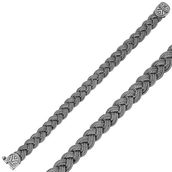 ​Gümüş Elişi Örgü Bileklik - Resim 2