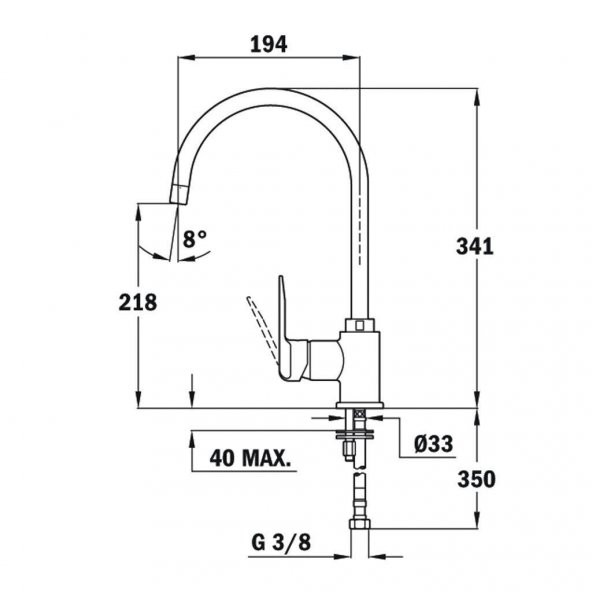 Teka IN 995 Döner borulu Gri evye bataryası - 2