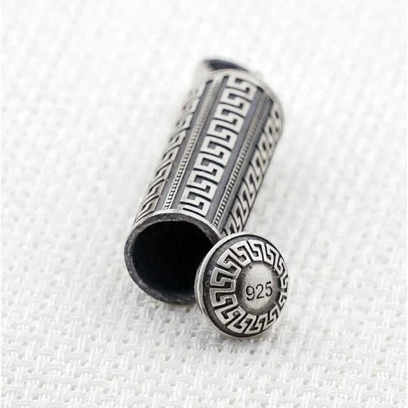 Gümüş İçi Açılabilen Muska Kabı Kolye - 3