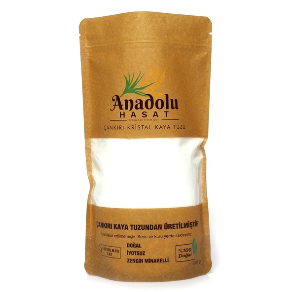 2 Adet- 1kg Çankırı Öğütülmüş Kaya Tuzu, 1kg Çankırı Sofrada Öğütme Kaya Tuzu - 2