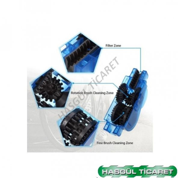 Hsgl Bisiklet Zinciri Fırcalı Temizleme Aparatı Mavi - 5