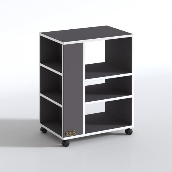 Kenzlife ofis yazıcı masası berubetto076 gri 076*060*40 tekerlekli sekreter - 3