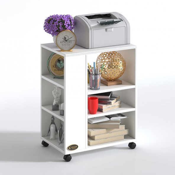 Kenzlife ofis yazıcı masası berubetto076 byz 076*060*40 tekerlekli sekreter - 2