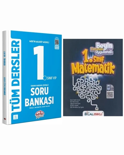 Editör 2025 1. Sınıf Tüm Dersler Soru + Bilal 1. Sınıf Matematik Soru Bankası Editör + Bilal Işıklı