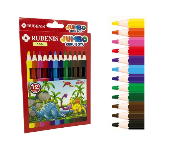 Rubenis Jumbo Kuru Boya 12 Renk