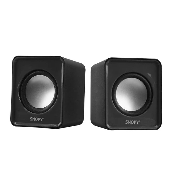 Snopy Hoparlör 1+1 USB, Siyah - SN-66