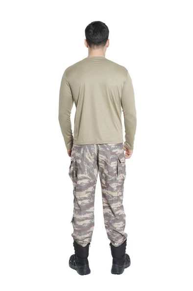 Single Sword Bisiklet Yaka Uzun Kollu Basic&Taktik Erkek T-shirt - 3