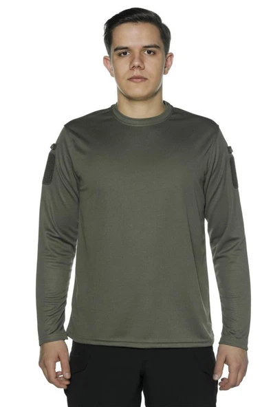 Single Sword Bisiklet Yaka Uzun Kollu Basic&Taktik Erkek T-shirt - 4