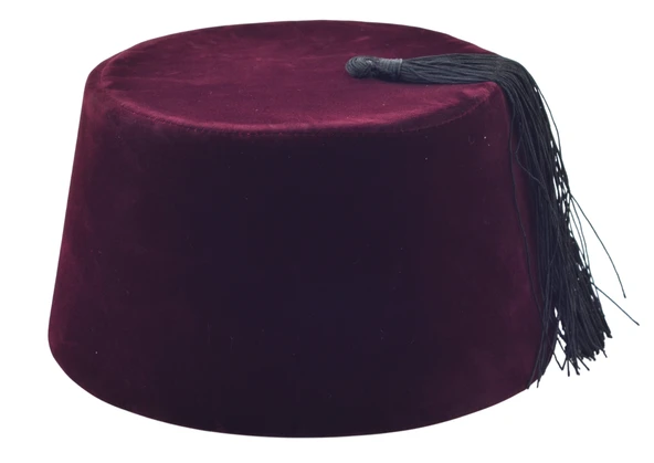 Osmanlı Bordo Püsküllü Damat Kına Erkek Fesi 11,5cm Uzun