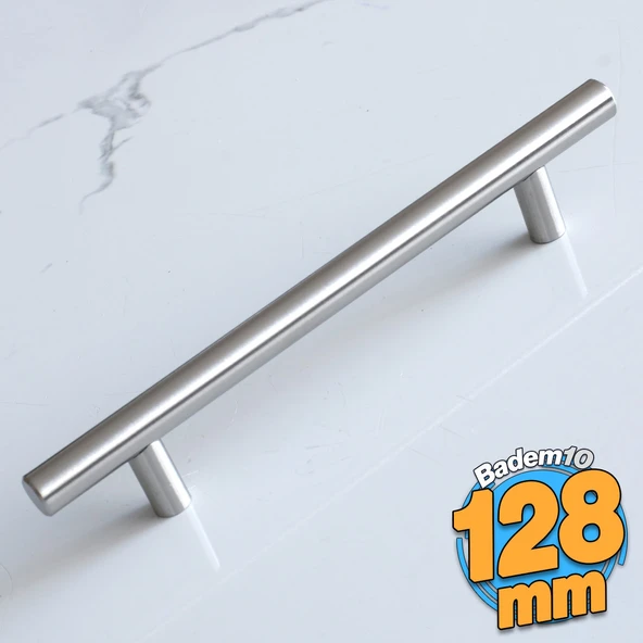 5 ADET RoseMary İnox Metal Kulp 128 mm ( 12.8 cm ) Mobilya Mutfak Çekmece Dolap Kapak Kulpu Kulbu - 2