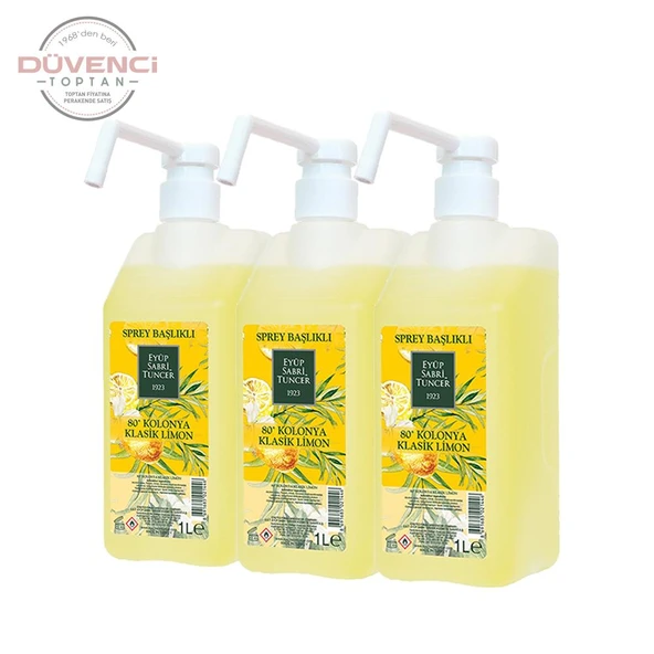 Eyüp Sabri Tuncer Klasik Limon Kolonyası Sprey Başlıklı 1 lt x 3 Adet ürün görseli