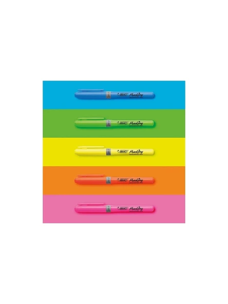 Bic Highlighter Grip 12 Renk Fosforlu Kalem Set Pastel + Canlı Renkler - 3