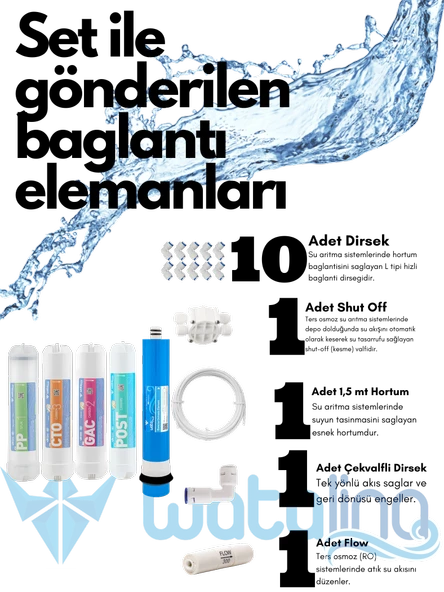 Tüm Su Arıtma Cihazlarına Uyumlu 5'li Filtre Set Su Arıtma - Resim 7