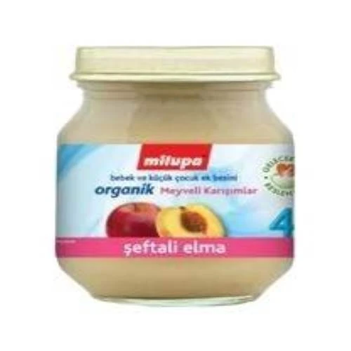 Milupa Organik Şeftali Elma 125gr