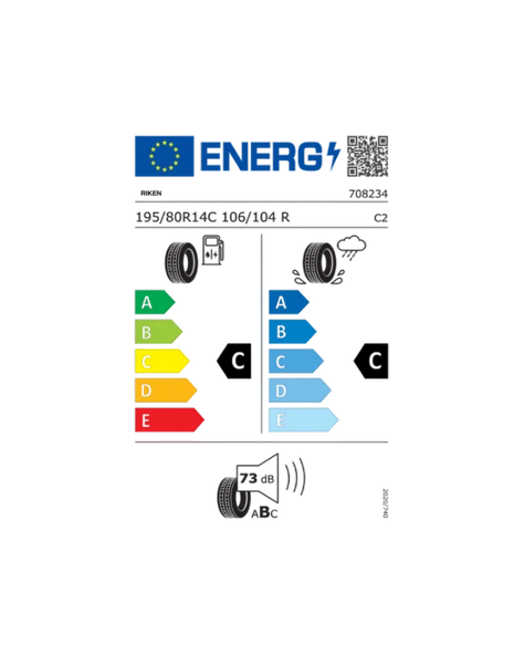 Riken 195/80R14C 106/104R Cargo Speed Evo 2023 Üretim Hafif Ticari Yazlık Lastik - Resim 2