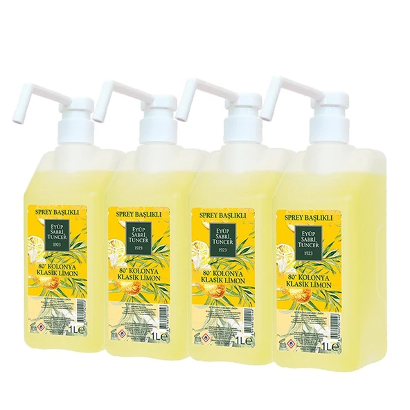 Eyüp Sabri Tuncer Klasik Limon Kolonyası Sprey Başlıklı 1 lt x 4 Adet - Resim 2