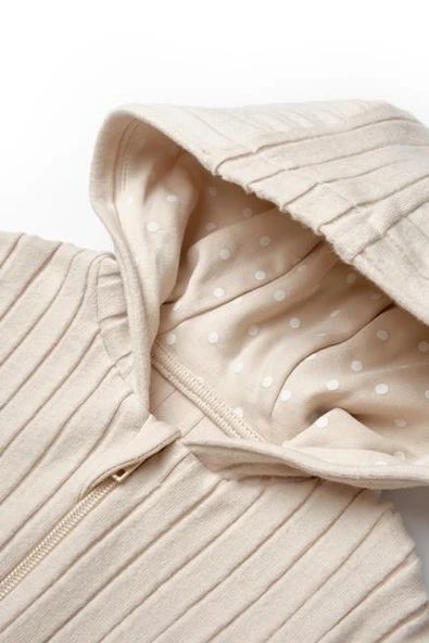 Bebek Kapüşonlu Ceket %100 Organic Pamuk Yenidoğan Serisi - CSY8118 - 5