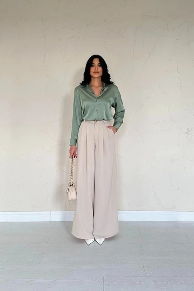 Mint Saten Gömlek ürün görseli