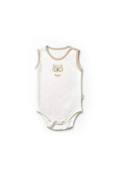 Bebek 3lü Askılı Badi Kutu Set %100 Organik Pamuk, Bebek ve Yenidoğan Serisi -CSY8119 - 5