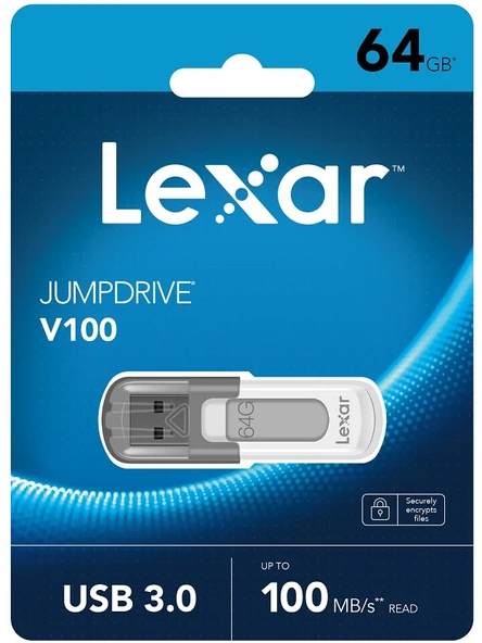 Lexar 64GB V100 JumpDrive USB 3.0 USB Flash Bellek LJDV100