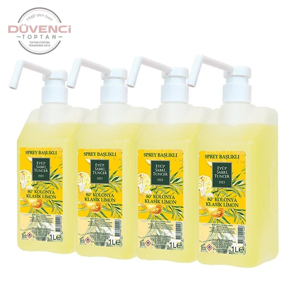 Eyüp Sabri Tuncer Klasik Limon Kolonyası Sprey Başlıklı 1 lt x 4 Adet ürün görseli