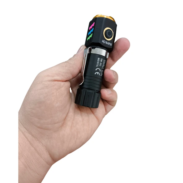 Small Sun 30 w Çok Fonksiyonlu El Feneri – Su Geçirmez Metal Tasarım - 6