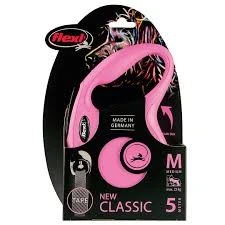 Flexi New Classic Otomatik Şerit Medium Köpek Gezdirme Kayışı 5mt Pembe