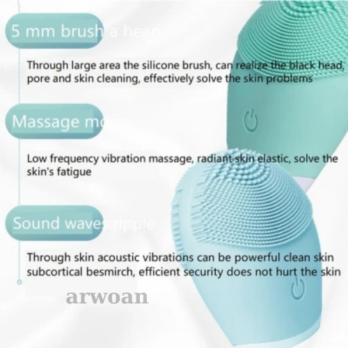 Yeni Elektrikli Temizleme Aleti Pil Silikon Titreşim Yıkama Aleti Yeni Drenaj Ürünü Gözenek Temizleyici Pembe (Yurt Dışından) - 3