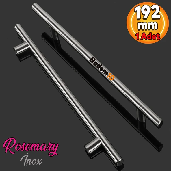 10 ADET RoseMary İnox Metal Kulp 192 mm ( 19.2 cm ) Mobilya Mutfak Çekmece Dolap Kapak Kulpu Kulbu - Resim 6