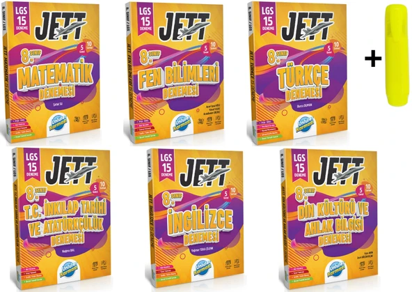 Ünlüler Karması 8. Sınıf Jett Matematik Fen Türkçe İnkılap İngilizce Din 15 Deneme Seti