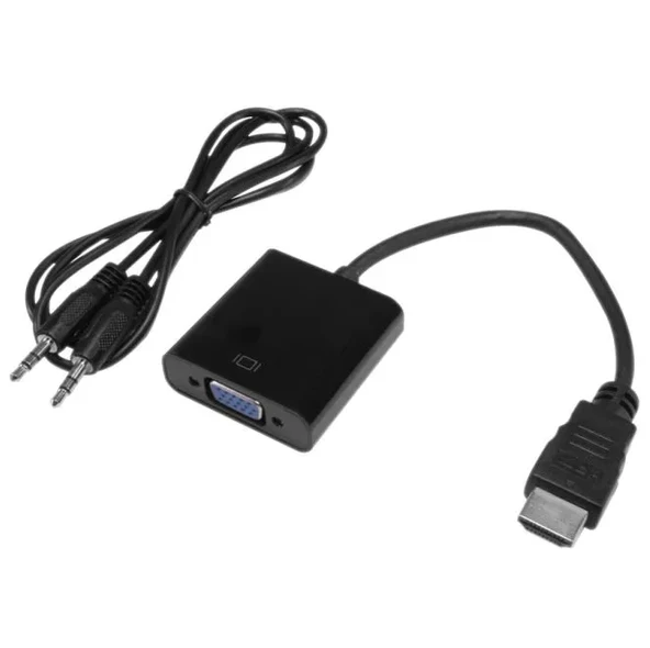 HDMI TO VGA / AV ADAPTER ADAPTÖR KABLOLU SES GÖRÜNTÜ AKTARICI