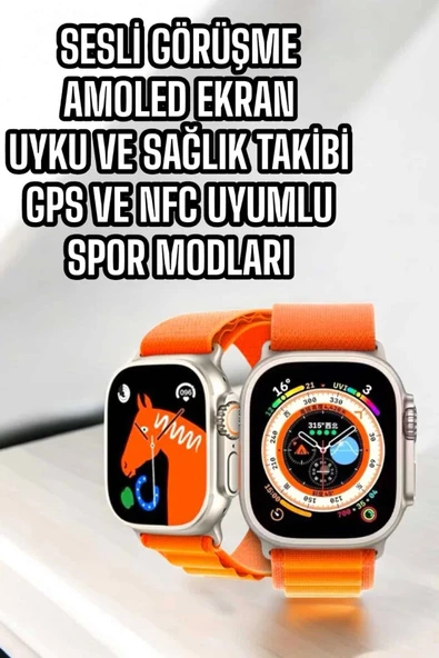 Akıllı Saat NFC ve GPS Uyumlu Uyku ve Sağlık Takibi Sesli Görüşme - 3