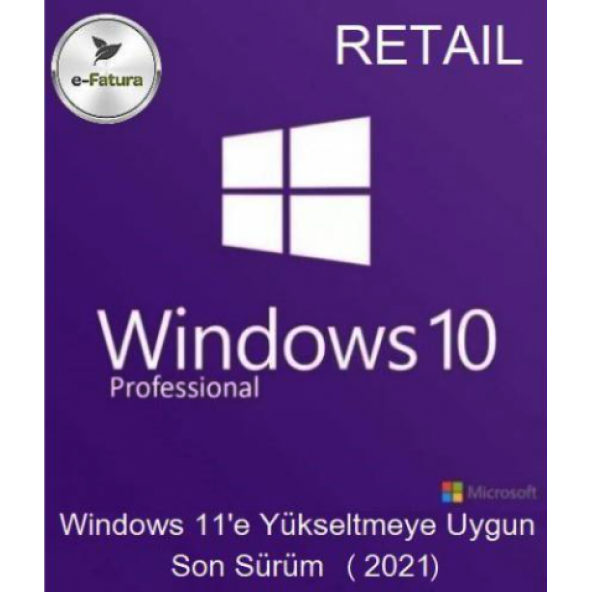 Microsoft Windows 10 Pro Dijital Lisans Key | Online Etkinleştirme | Retail | Faturalı | Garantili