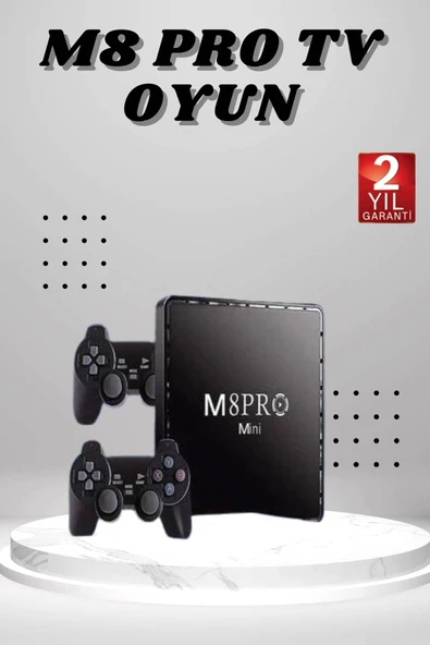 M8 PRO Mini 2.4G 10K ultra HD 64 GB TV BOX Android TV GAME BOX 2 Adet Oyun Konsolu