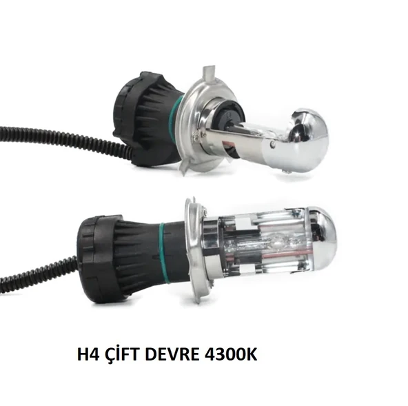 H4 Xenon Ampul Çift Devre 4300K 2 Adet