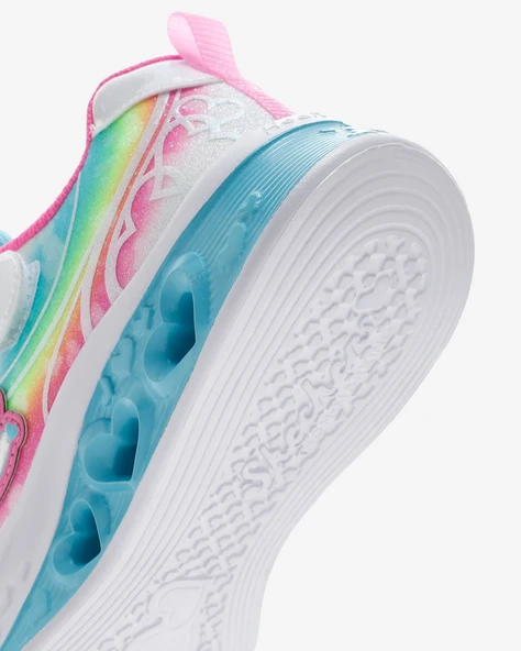Skechers 303253L WMLT Flutter Heart Lights - Groovy Swirl Çocuk Günlük Spor Ayakkabı - 8