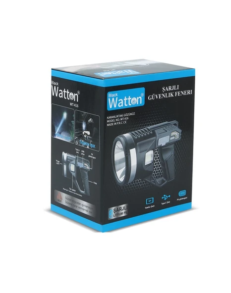 Tripod Şarjlı Güvenlik Feneri Watton Wt-416 - 3