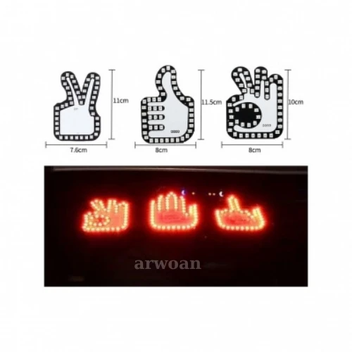 Araba İnteraktif Parmak Işığı Çok Fonksiyonlu Uyarı Anti-arka Çarpışma Işığı - 4