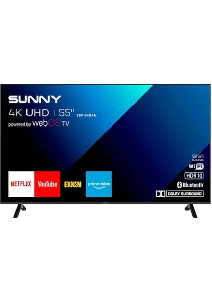 Sunny SN55FMN252 4K Ultra HD 55" 140 Ekran Uydu Alıcılı webOS Smart LED TV - 2